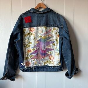 Grateful Dead Inspired Patchwork Denim Jacket